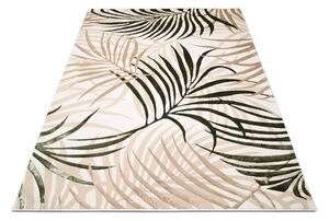Makro Abra Kusový koberec GOLDEN NA44K Listí Moderní krémový béžový Rozměr: 120x170 cm