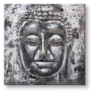 Malovaný obraz na stěnu BUDHA 1 díl - 60x60 cm - 60×60 cm / Klasický 2 cm