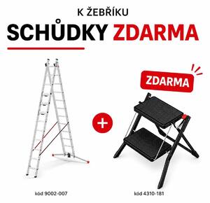Hliníkové štafle - žebřík profi Hailo Master S110 Pro 2x12 příček, 9002-007