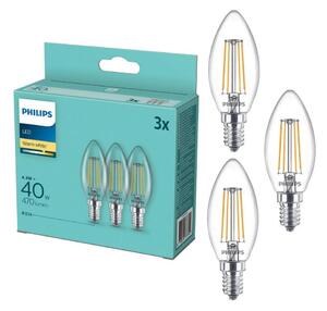 SADA 3x LED Žárovka VINTAGE Philips B35 E14/4,3W/230V 2700K