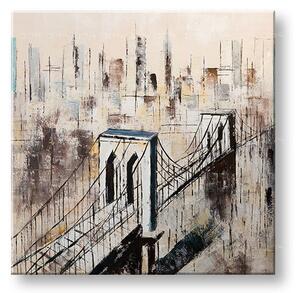 Malovaný obraz na stěnu MĚSTO 1 díl - 80x80 cm - 80×80 cm / Klasický 2 cm