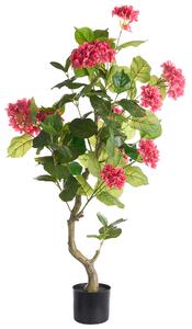 Umělá rostlina HORTENSIUM 120 cm Červená