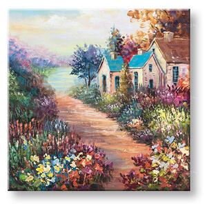 Malovaný obraz na stěnu KRAJINA 1 díl - 70x70 cm - 70×70 cm / Premium 4 cm