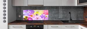 Skleněný panel do kuchyně Fialky pksh-161285503