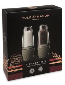 Cole&Mason Dárková sada mlýnků na sůl a pepř City Concrete Gun Metal
