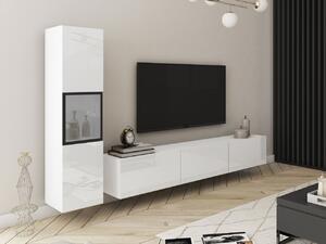 Obývací stěna Zinigo I, Barva: bílá / bílý lesk, Osvětlení: bez osvětlení 5903211466793