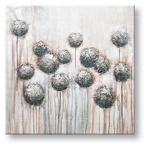 Malovaný obraz na stěnu KVĚTINY 1 díl - 70x70 cm - 70×70 cm / Klasický 2 cm