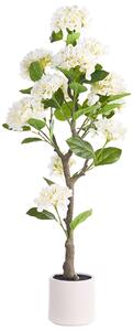 Umělá rostlina HORTENSIUM 120 cm Bílá