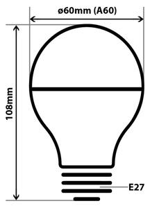 LED Žárovka se zrcadlovým vrchlíkem DECOR MIRROR A60 E27/8W/230V 4200K zlatá