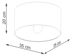 Sollux SL.1393 - Stropní svítidlo TELESTO 1xE27/15W/230V pr. 35 cm bílá/béžová