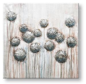 Malovaný obraz na stěnu KVĚTINY 1 díl - 70x70 cm - 70×70 cm / Klasický 2 cm