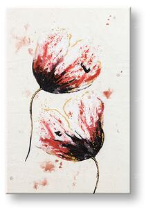 Malovaný obraz na stěnu KVĚTINY 1 díl - 60x90 cm - 60×90 cm / Premium 4 cm
