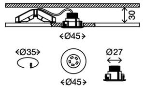Briloner 7240-038 - SADA 3x LED Koupelnové svítidlo ATTACH LED/1,8W/230V IP44