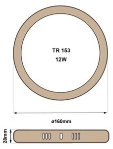 LED Stropní svítidlo RING LED/12W/230V 4200K pr. 16 cm hnědá