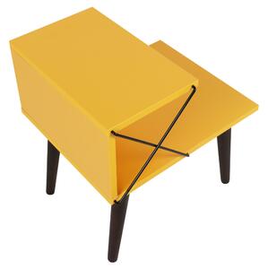 Noční stolek CROSS žlutá