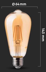LED Žárovka FILAMENT ST64 E27/6W/230V 2200K