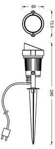 Ledvance - LED Venkovní lampa SPOT SPIKE LED/1W/12V IP44