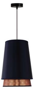 Duolla - Lustr na lanku BELL SHINY 1xE27/15W/230V pr. 25 cm modrá/měděná