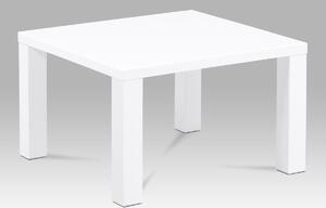 Konferenční stolek 80x80 cm vysoký bílý lesk AHG-501 WT