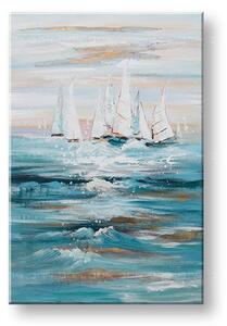 Malovaný obraz na stěnu LODĚ 1 díl - 90x60 cm - 90×60 cm / Premium 4 cm