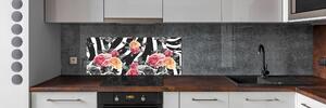Panel do kuchyně Růže pozadí zebra pksh-172624973