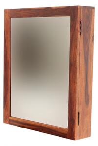 Skříňka do koupelny se zrcadlem Nela 65x80x15 z indického masivu palisandr