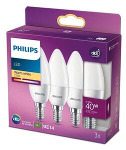 SADA 3x LED Žárovka Philips B35 E14/5,5W/230V 2700K