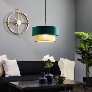 Závěsná lampa Dorina, zelená/zlatá Ø 40 cm