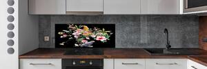 Panel do kuchyně Květiny a ptáci pksh-172830209