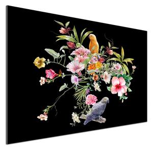 Panel do kuchyně Květiny a ptáci pksh-172830209