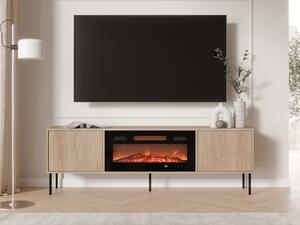 TV skříňka s krbem Tugba 180 EF 2D, Barva: dub cremona 5903211483035