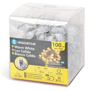 Aigostar - LED Venkovní vánoční řetěz 100xLED/8 funkcí 13m IP44 teplá bílá