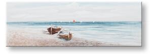 Malovaný obraz na stěnu PLÁŽ 1 díl - 120x40 cm - 120×40 cm / Klasický 2 cm