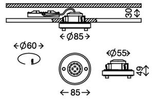 Briloner 7214-019 - LED Koupelnové podhledové svítidlo ATTACH LED/5W/230V IP44
