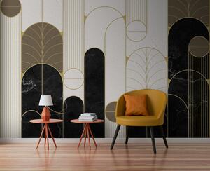 Fototapeta Černobílý design ve stylu art deco, Mramorové fototapety, Populární fototapety, u73101 - Tapeko.co.cz