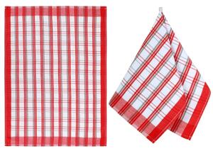 Bellatex Kuchyňská utěrka 1 ks 50x70 cm Kostka Červená