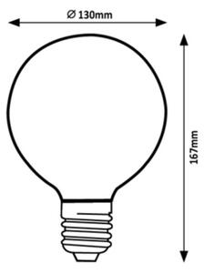Rabalux 79027 - LED Dekorační žárovka FILAMENT G125 E27/3W/230V 1800K