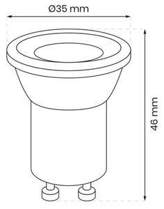 LED Žárovka GU10-MR11/3W/230V 4000K