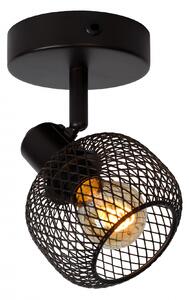 Lucide 77978/01/30 nástěnná bodová lampa Maren 1x40W | E14 - černá, kov, nastavitelná, stmívatelná
