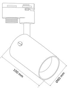Bodové svítidlo do lištového systému SMOKY 1xGU10/10W/230V černá