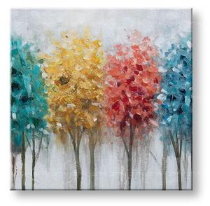 Malovaný obraz na stěnu STROMY 1 díl 60x60 cm - 60×60 cm / Klasický 2 cm