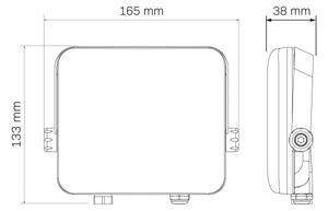 LED Venkovní reflektor MILKY LED/30W/230V 4000K IP65 černá
