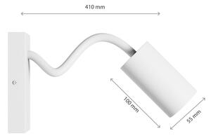 Nástěnné bodové svítidlo SQUALLA VARIOSA 1xGU10/10W/230V bílá