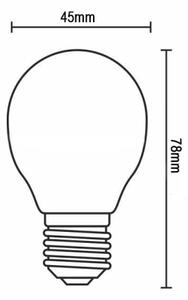 LED Žárovka FILAMENT G45 E14/4W/230V 3000K