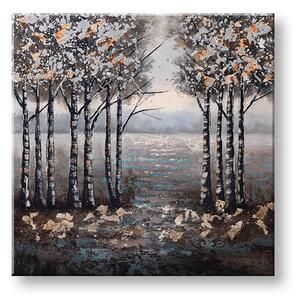 Malovaný obraz na stěnu STROMY 1 díl 70x70 cm - 70×70 cm / Klasický 2 cm