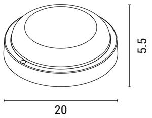 LED Venkovní nástěnné svítidlo BULKHEAD LED/18W/230V 3000K IP54 černá