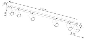 Sollux SL.1499 - Bodové svítidlo RING 6xGU10/10W/230V krémová