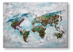 Malovaný obraz na stěnu ZEMĚ 1 díl 100x70 cm - 100×70 cm / Klasický 2 cm