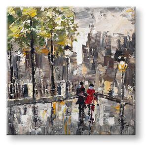 Malovaný obraz na stěnu TRANSITION 1 díl 70x70 cm - 70×70 cm / Premium 4 cm