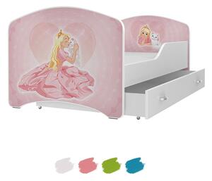 Dětská postel IGOR s motivem PRINCEZNA včetně úložného prostoru